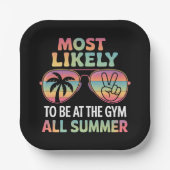 最もジムにいる夏の先生 ペーパープレート (正面)