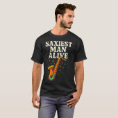最もセクシーな男 - サックスバンド Tシャツ (正面フル)
