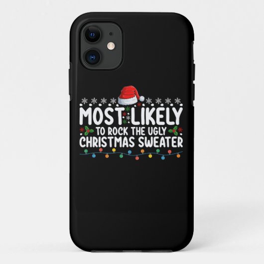 最もダサいクリスマスセーターを着こなす人 Case-Mate iPhoneケース (裏面)