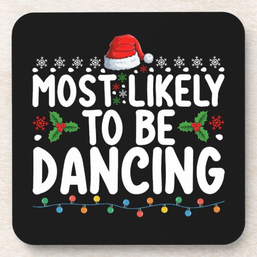 最もダンスがうまいクリスマスの家族 コースター (正面)