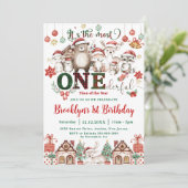 最もダーフルなクリスマスの最初の誕生日の森 招待状 (スタンド正面)