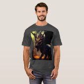 最もトレンドの基本的なダークTシャツ：心地よいとSt Tシャツ (正面フル)