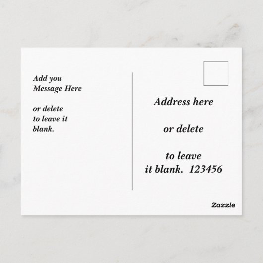 最もハードな部分のビーガン、ミルクのアーモンドおもしろい、ビーガン ポストカード (裏面)