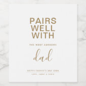 最もパパのミニマリストと上手にペアを組素晴らしむ ワインラベル (シングルラベル)