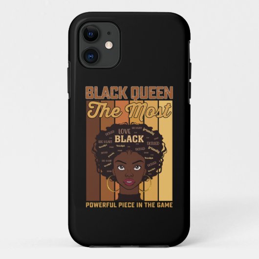 最もパワフルな黒人の女性 Juneteenth メラニン Case-Mate iPhoneケース (裏面)