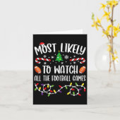 最もフットボールゲームを見る可能性が高い家族 カード (黄色い花)