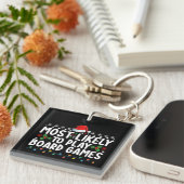 最もボードゲーム遊のクリスマスファミリー キーホルダー (正面右)