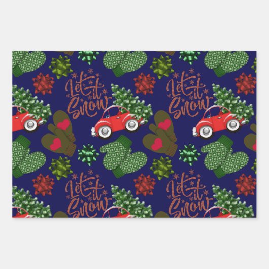 最もメリー可愛いクリスマス ラッピングペーパーシート (正面3)