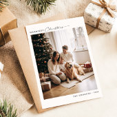 最もモダンで楽しいメリエスト家族のクリスマス犬との写真 シーズンカード