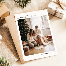 最もモダンで楽しいメリエスト家族のクリスマス犬との写真 シーズンカード