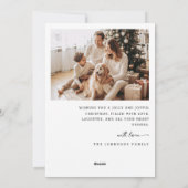 最もモダンで楽しいメリエスト家族のクリスマス犬との写真 シーズンカード (裏面)