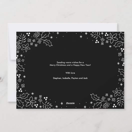 最もモダン素晴らしい休日の挨拶フォトカード シーズンカード (裏面)
