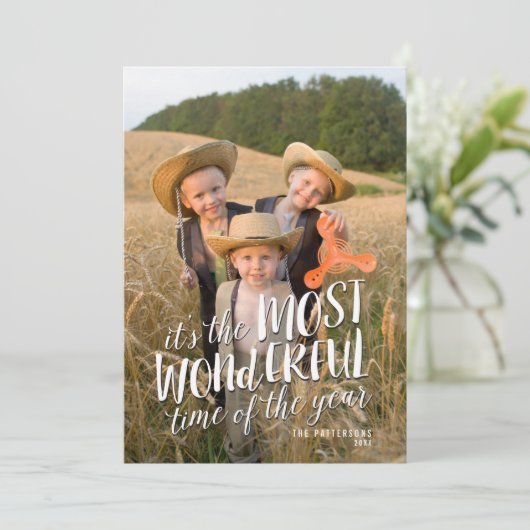 最もモダン素晴らしい休日の挨拶フォトカード シーズンカード (スタンド正面)