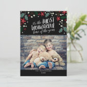 最もモダン素晴らしい休日の挨拶フォトカード シーズンカード (スタンド正面)