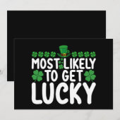 最もラッキーな聖パトリックの日のアイリッシュ 招待状 (正面/裏面)