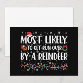 最もリンデブにひかれる可能性が高いクリスマス 招待状 (正面/裏面)