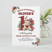 最もワンダフルなクリスマスの1歳の誕生日パーティー 招待状 (スタンド正面)