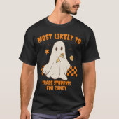 最も一致するハロウィーン幽霊先生 Tシャツ (正面)