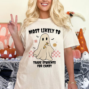 最も一致するハロウィーン幽霊先生 Tシャツ