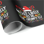 最も不機嫌な小妖精や小人おもしろいクリスマス ラッピングペーパー (ロールコーナー)