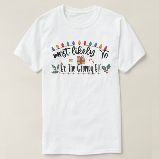 最も不機嫌な小妖精や小人おもしろい家 Tシャツ (デザイン正面)