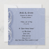 最も人気がある青エレガントの結婚式招待状 招待状 (裏面)