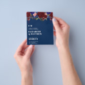 最も低価格のブルゴーニュ・ブルー結婚フローラ チラシ (手)