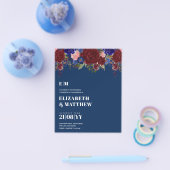 最も低価格のブルゴーニュ・ブルー結婚フローラ チラシ (シングル)