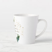 最も偉大な愛は聖書の冬のクリスマス エバーグリーン カフェラテマグ (右)