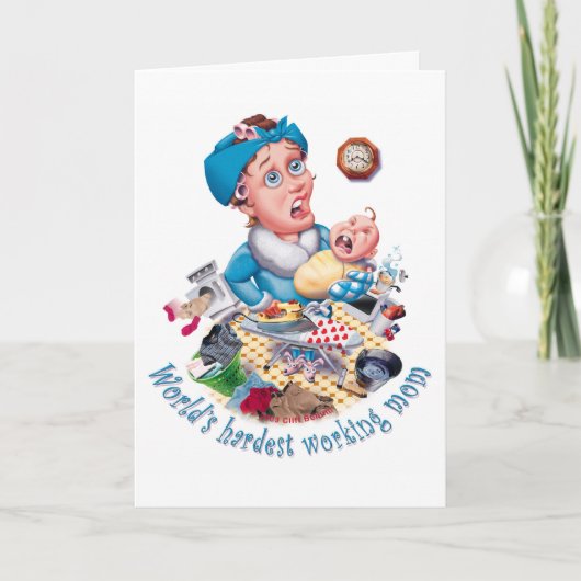 最も働きづめの母親のデイカード カード (正面)