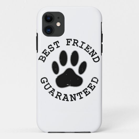 最も優れた友達であることは保証します 犬の足跡 Case-Mate iPhoneケース (裏面)