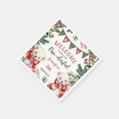 最も優れた | Bears Christmas 1st Birthday スタンダードカクテルナプキン (角)