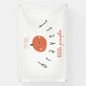 最も勇敢な小さなカボチャ名前をカスタムするバナーサイン 横断幕 (縦)