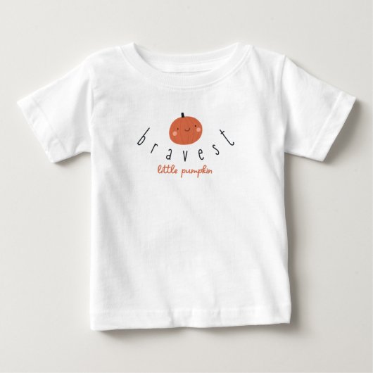最も勇敢な小さなカボチャ ベビーTシャツ (正面)