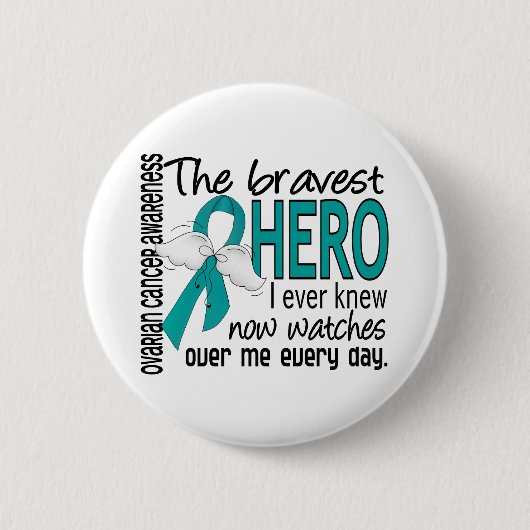 最も勇敢な英雄私は卵巣癌を知っていました 缶バッジ (正面)