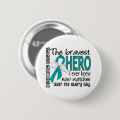最も勇敢な英雄私は卵巣癌を知っていました 缶バッジ (正面&裏面)
