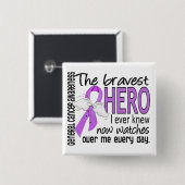 最も勇敢な英雄私は大将を知っていましたCancer 缶バッジ (正面&裏面)