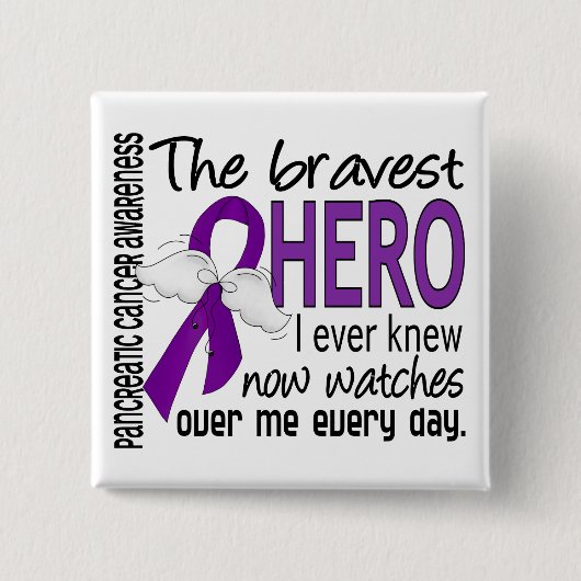 最も勇敢な英雄私は膵臓癌を知っていました 缶バッジ (正面)