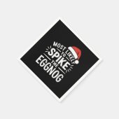 最も卵のクリスマスマッチングをスパイクする可能性が高い スタンダードカクテルナプキン (角)