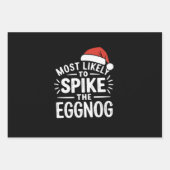 最も卵のクリスマスマッチングをスパイクする可能性が高い ラッピングペーパーシート (正面)