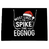 最も卵のクリスマスマッチングをスパイクする可能性が高い ラージペーパーバッグ (正面)