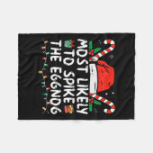 最も卵の家族のマッチングChをスパイクする可能性が高い フリースブランケット (正面(横))