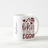 最も卵をスパイクする可能性が高いパーソナライズされたクリスマス コーヒーマグカップ (正面右)