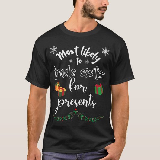 最も取引の可能性が高い姉妹プレゼントマッチング Tシャツ (正面)