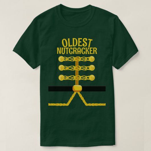 最も古いナツクラッカーマッチ家族のクリスマス Tシャツ (デザイン正面)