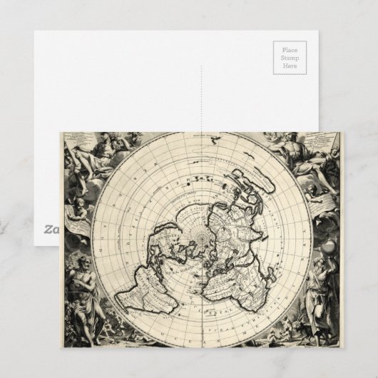 最も古い地図 ポストカード (正面/裏面)