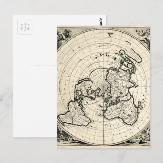 最も古い地図 ポストカード (正面/裏面)