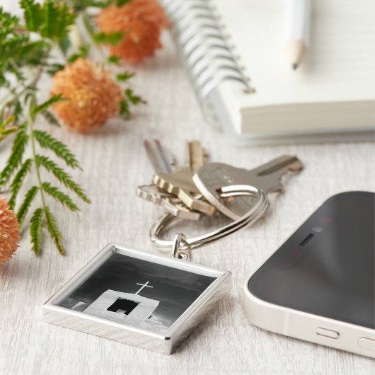 最も古い教会、サン·ミゲル、サンタ·フェで十字架。 キーホルダー (側面)