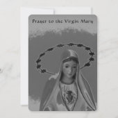 最も古い既知の祈りの言葉のヴァージンメアリーフラットカード (正面)