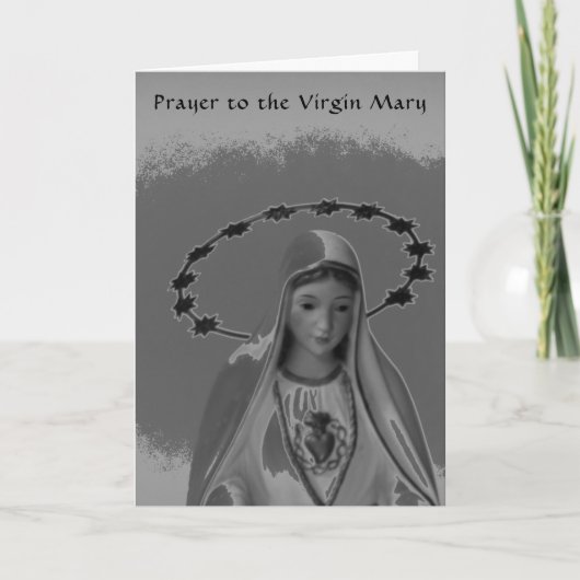 最も古い既知の祈りの言葉のヴァージンメアリー カード (正面)